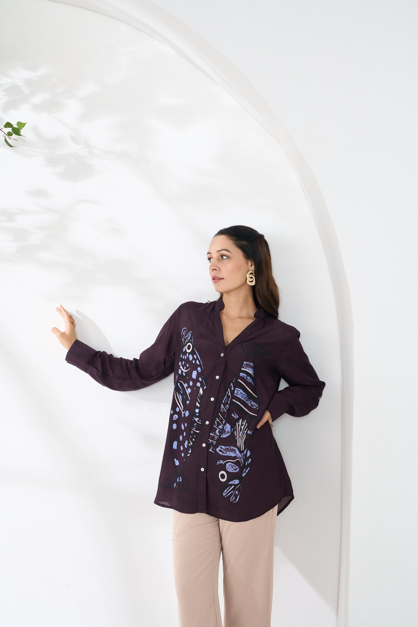 Samaya Eggplant Elegance Shirt