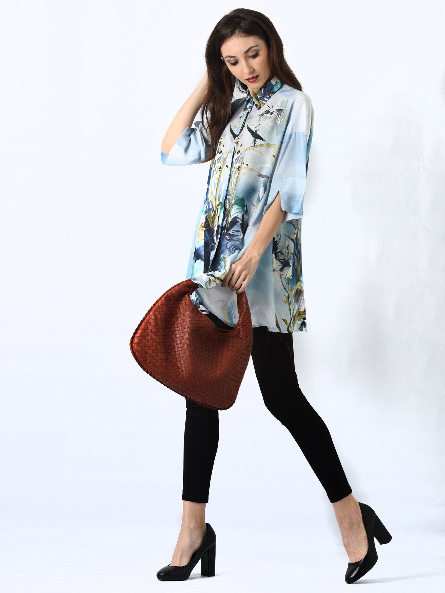 Blue Lotus Accent Shirt