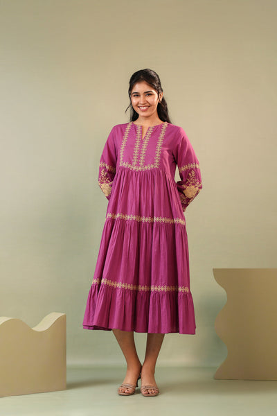 Munselle Elegance Embroidered Dress