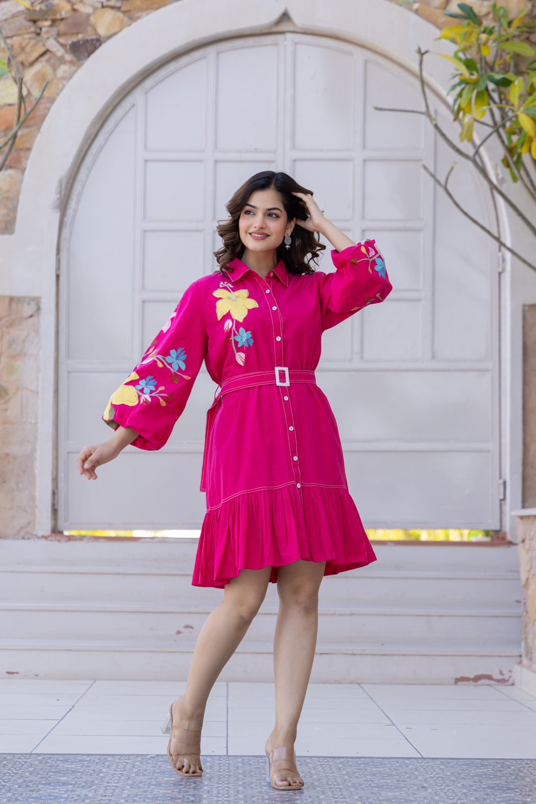 Spring Blossom Embroidered Dress