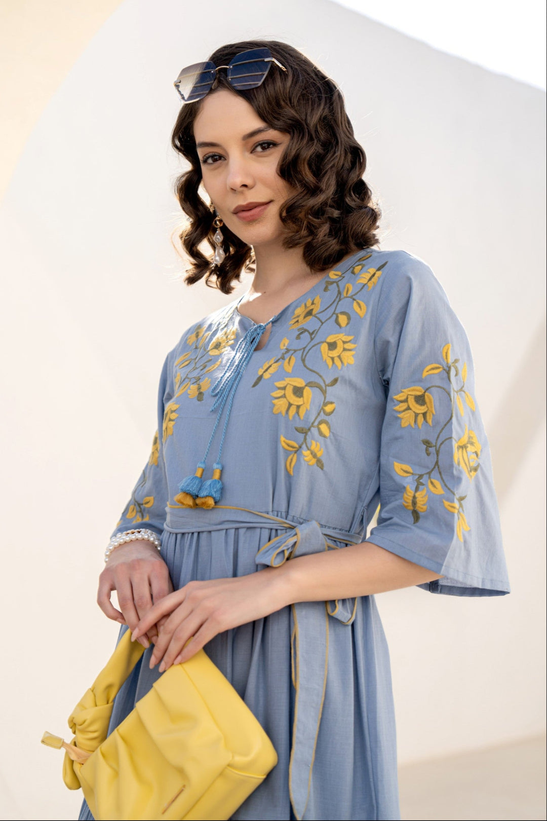 Moonstone Grace Embroidered Dress