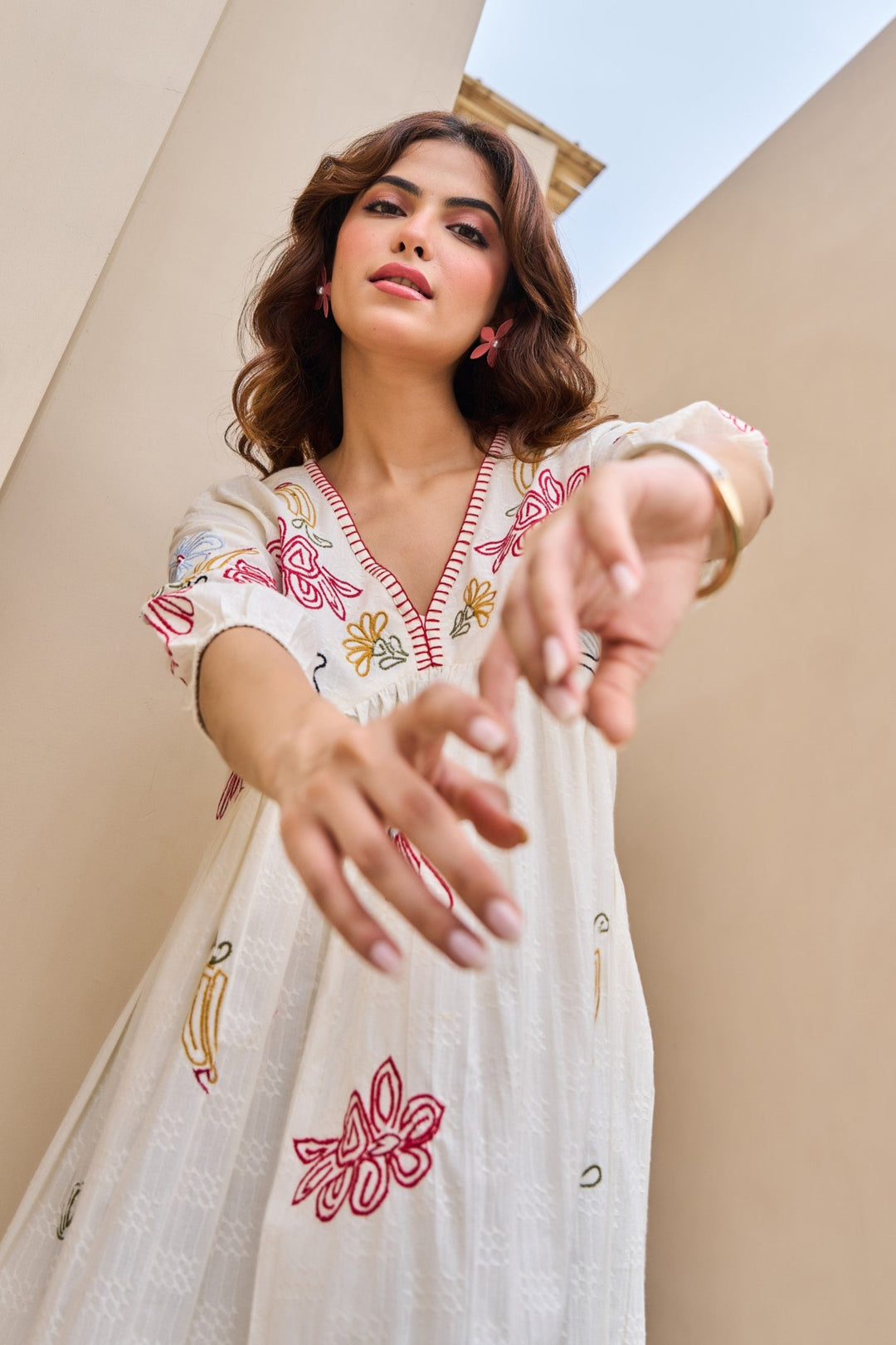 Blooming Daisy Embroidery Dress