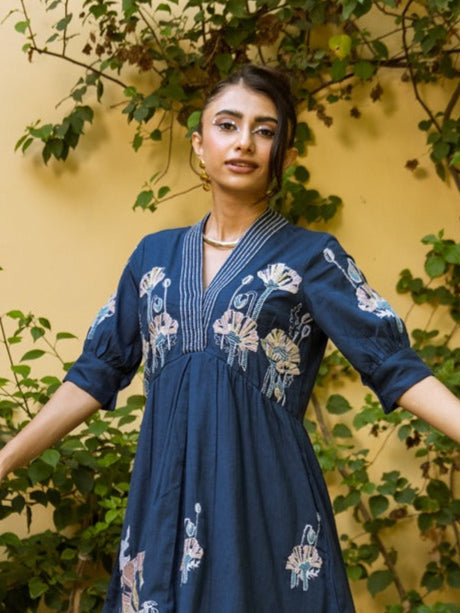 Trinelle Embroidered Cotton Dress