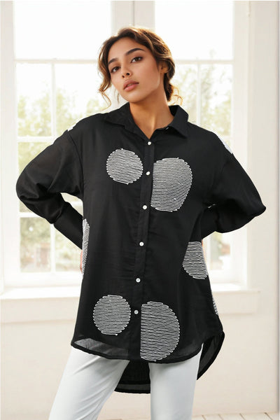 Obsidian Stitch Cotton Shirt