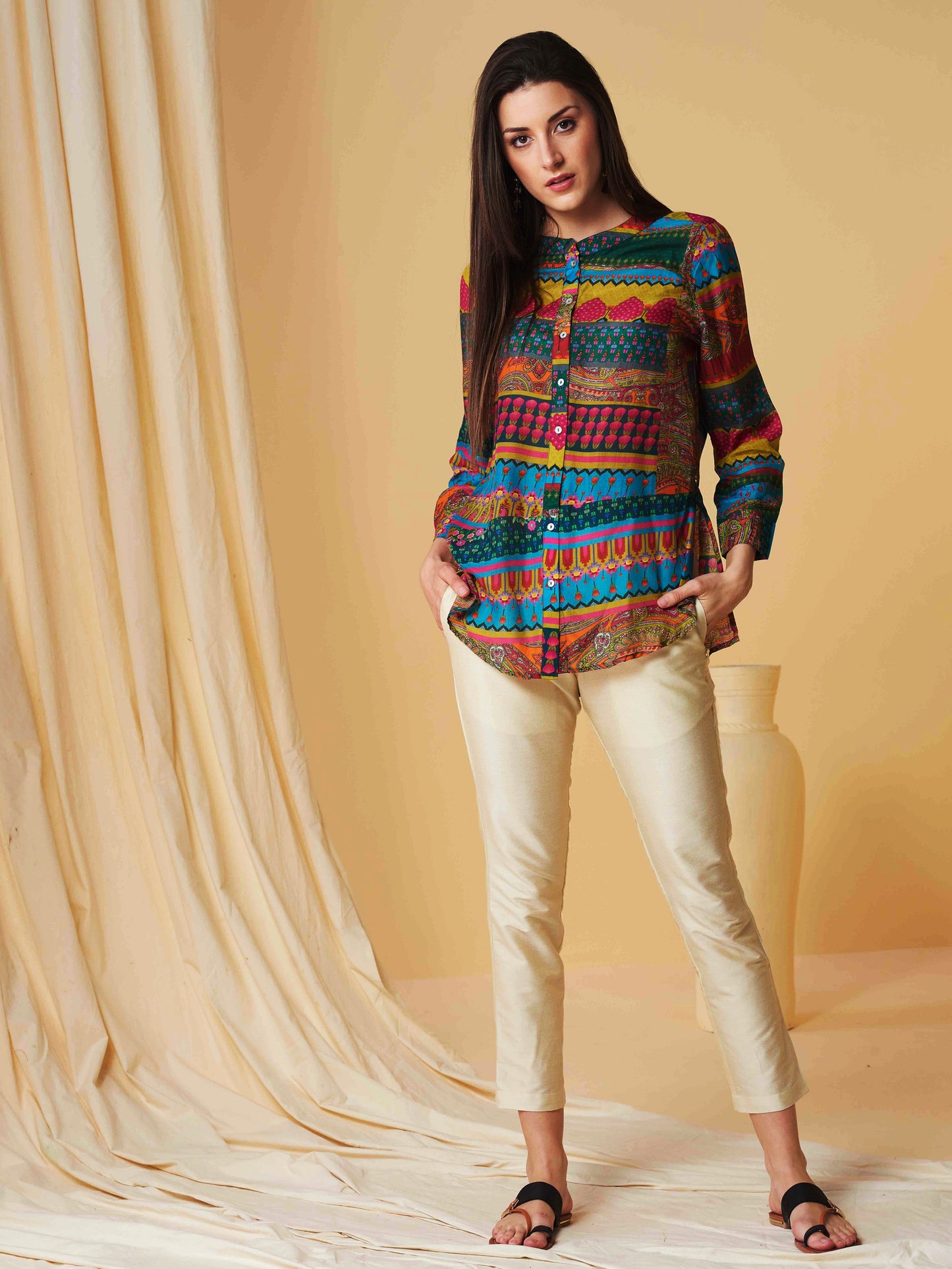 Ethnic Flair Button Shirt