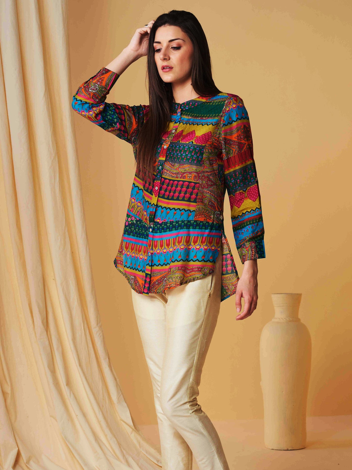 Ethnic Flair Button Shirt