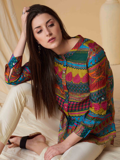 Ethnic Flair Button Shirt