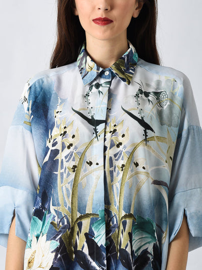 Blue Lotus Accent Shirt