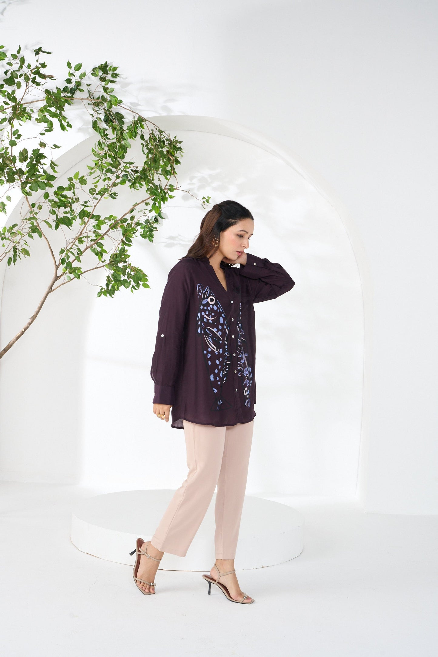 Samaya Eggplant Elegance Shirt