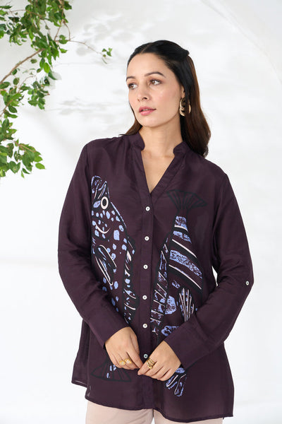 Samaya Eggplant Elegance Shirt