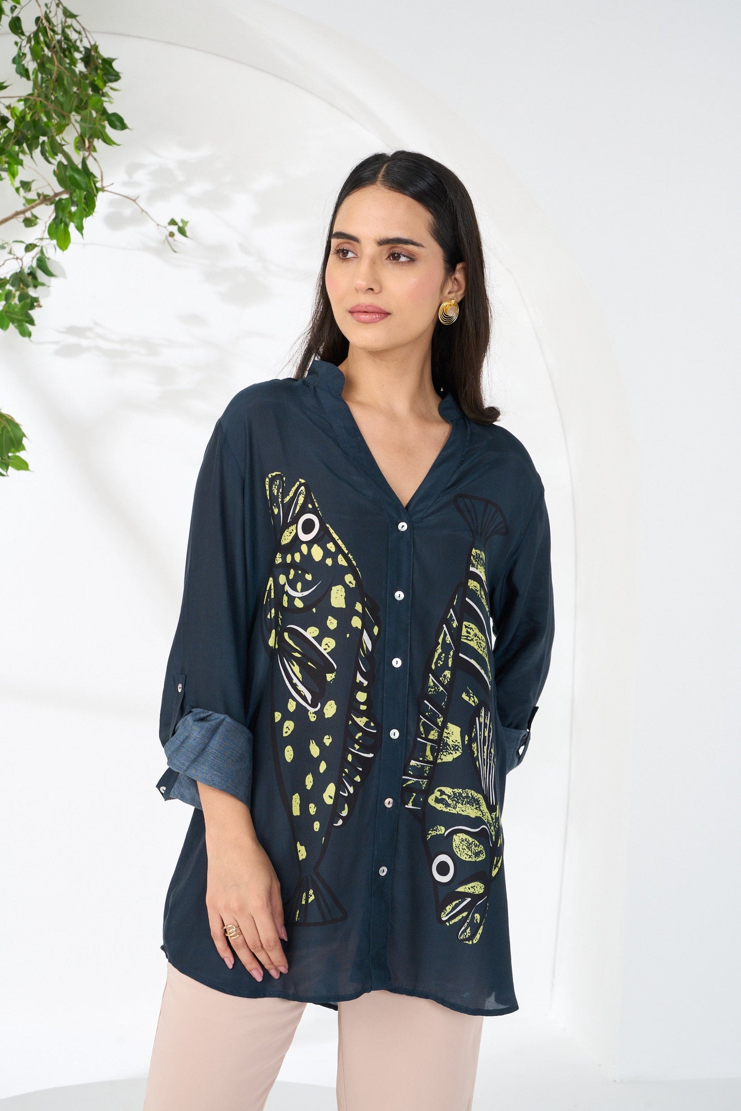 Teal Samaya Classic Shirt