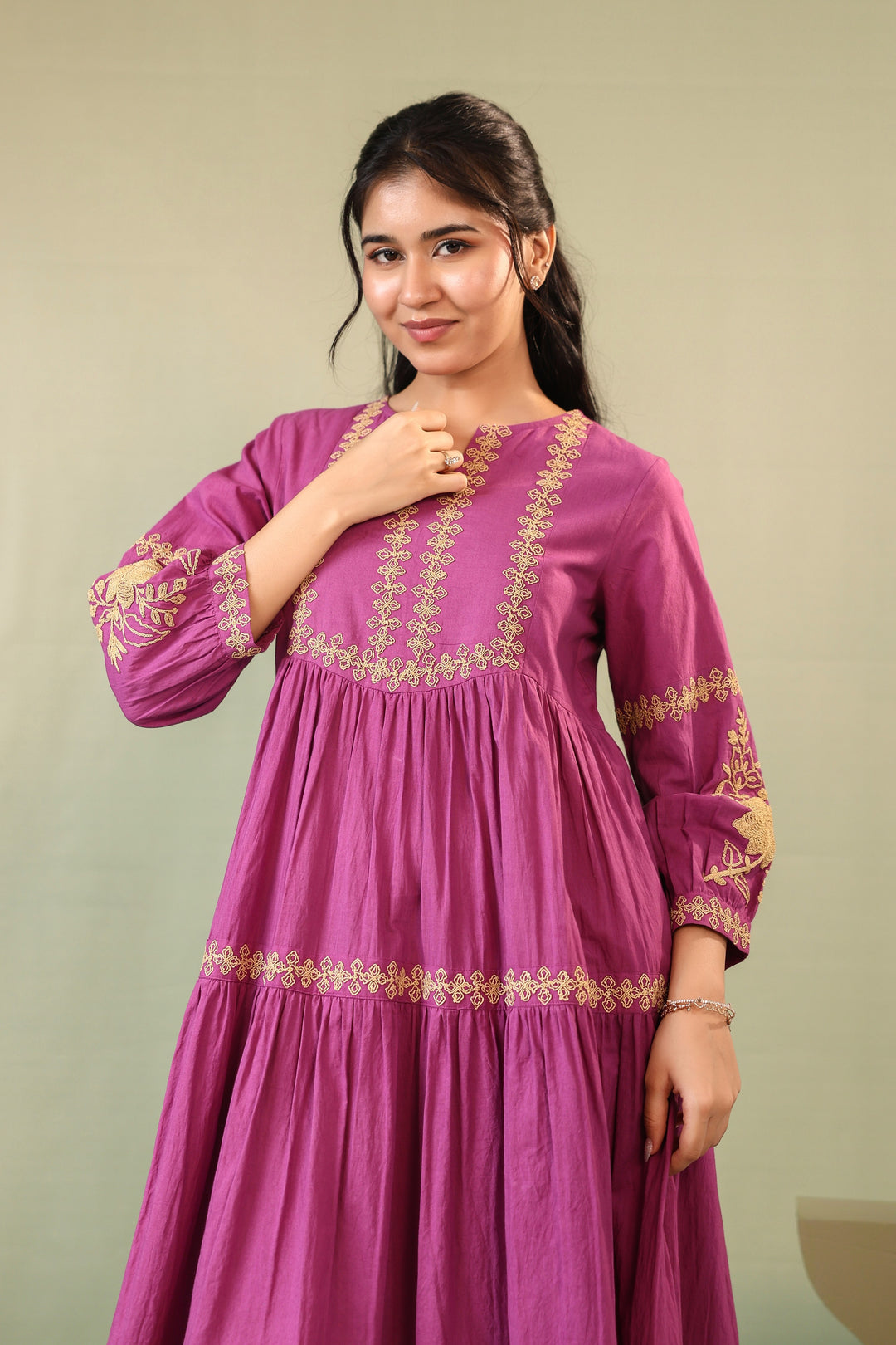 Munselle Elegance Embroidered Dress