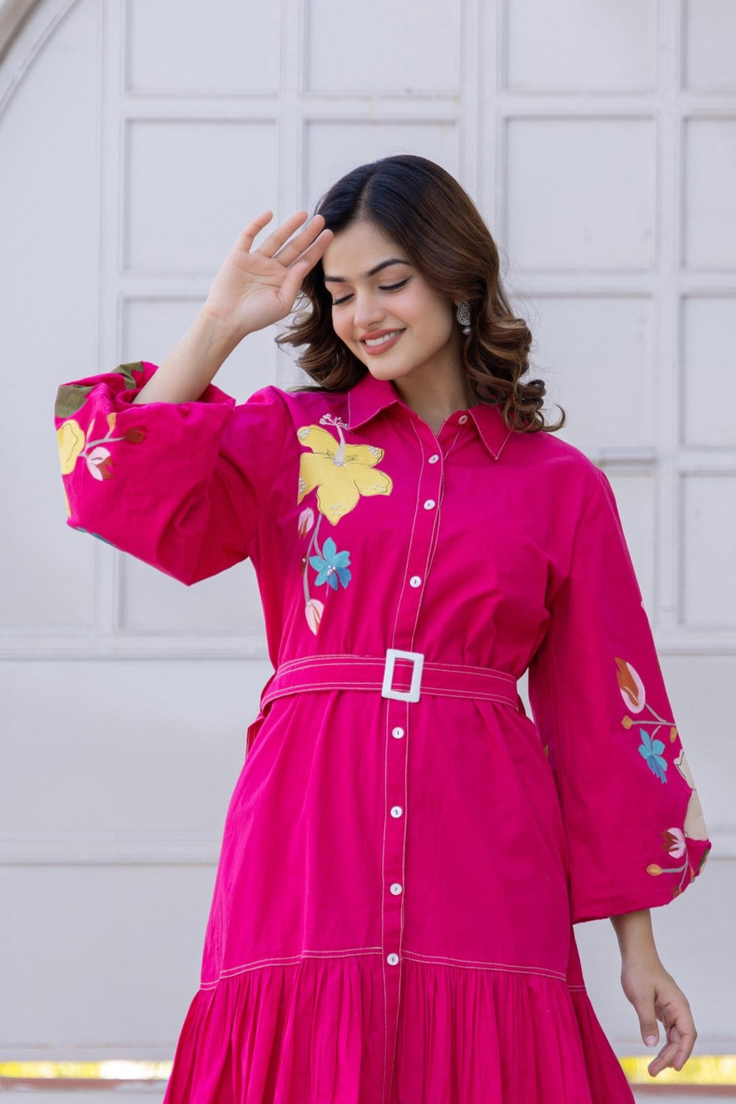 Spring Blossom Embroidered Dress
