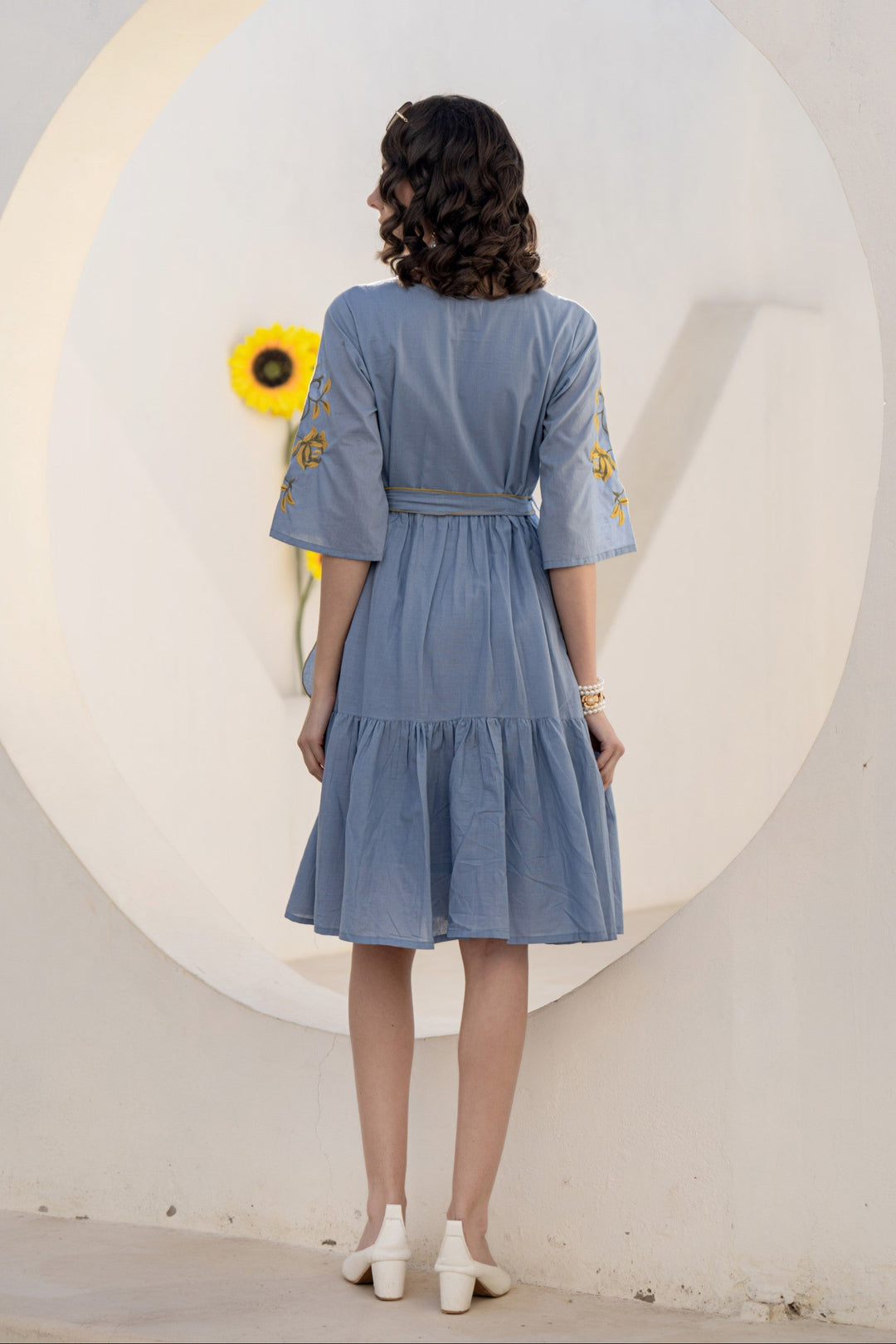 Moonstone Grace Embroidered Dress
