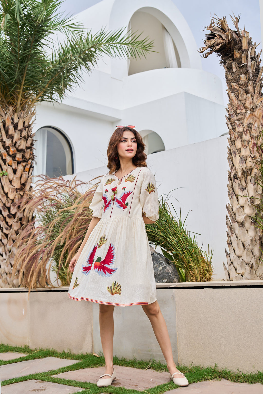 Snowflake Tiara Embroidered Dress