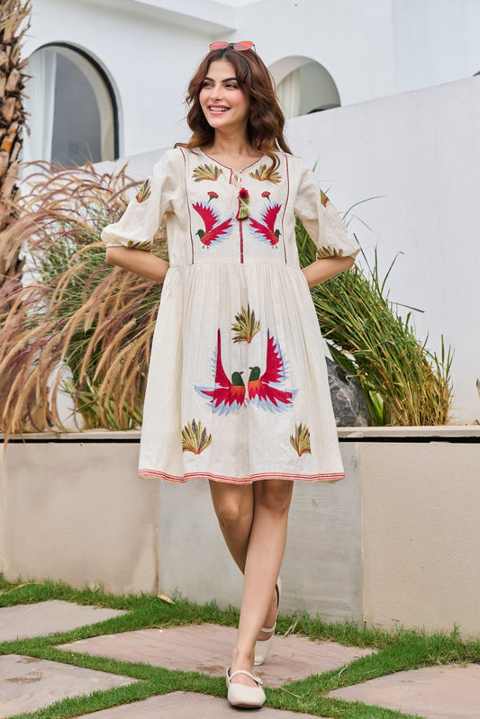 Snowflake Tiara Embroidered Dress