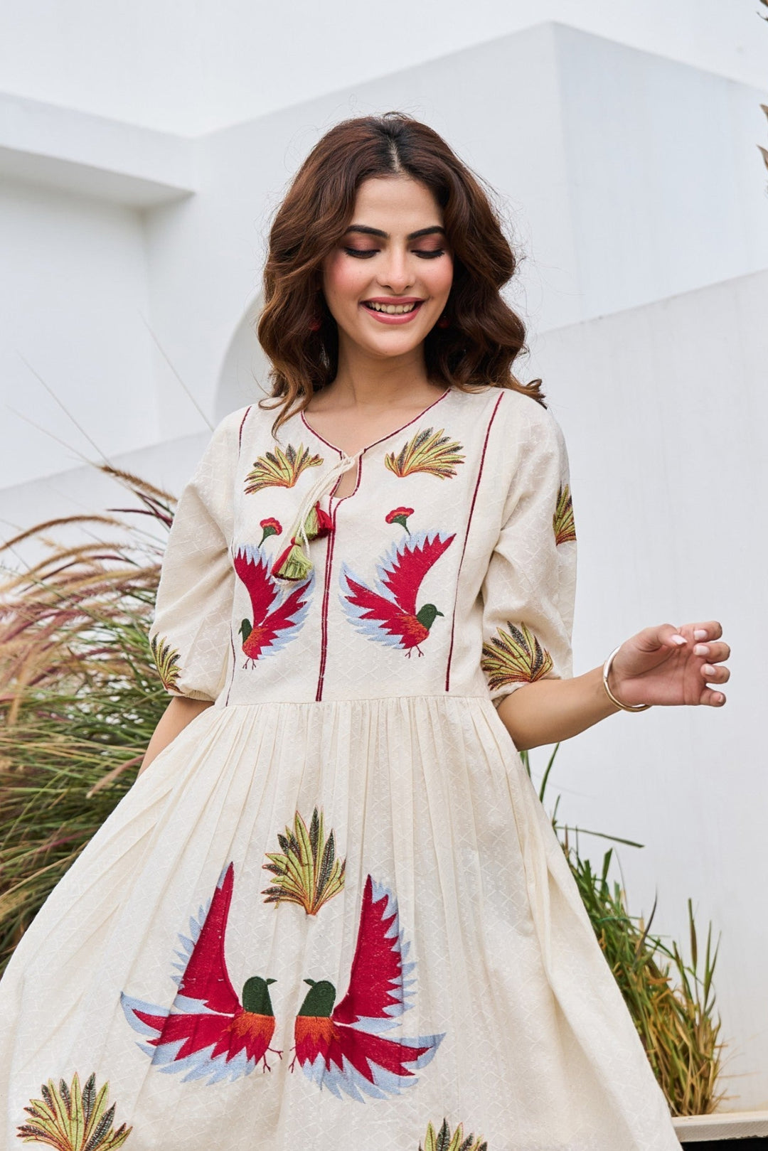 Snowflake Tiara Embroidered Dress